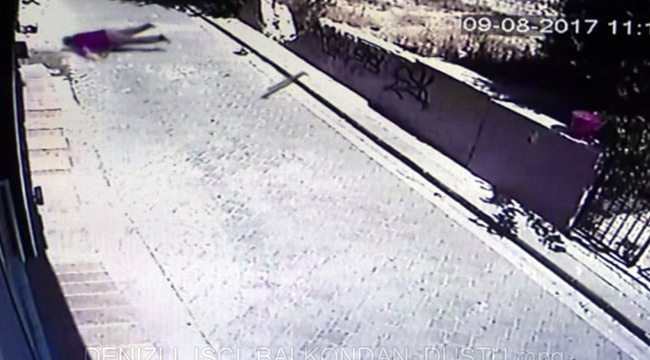 Dolap takarken camdan düştü
