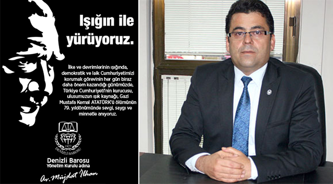 BAŞKAN İLHAN'DAN 10 KASIM MESAJI