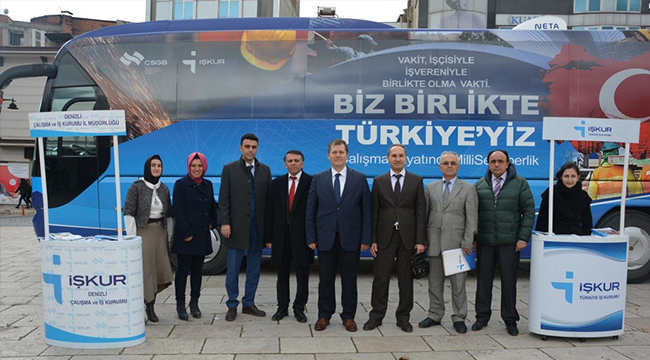 İŞKUR OTOBÜSÜ DENİZLİ’YE DE GELDİ