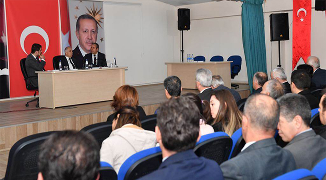 KARAHAN MAHALLE MUHTARLARI İLE BİR ARAYA GELDİ