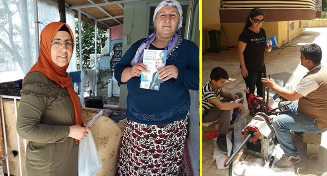 AK PARTİLİLER ARALIKSIZ ÇALIŞIYOR