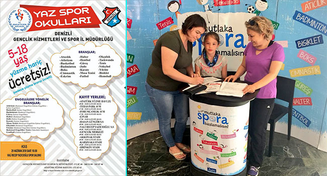 YAZ SPOR OKULLARINA KAYITLAR BAŞLADI