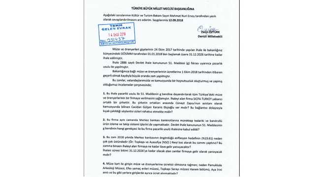 ÖZTÜRK’TEN MECLİSE SORU ÖNERGESİ