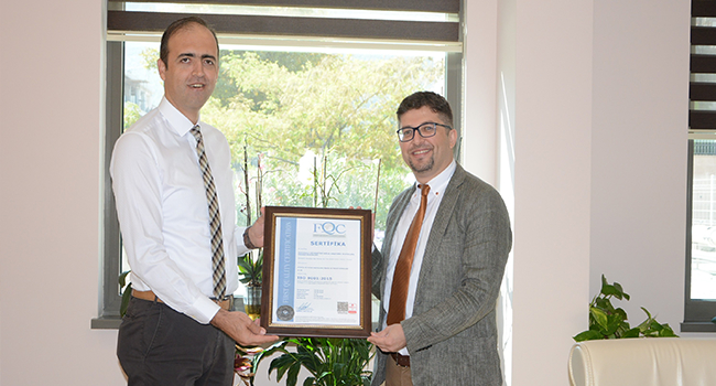 PAÜ HASTANESİ'NE ISO 9001:2015 BELGESİ