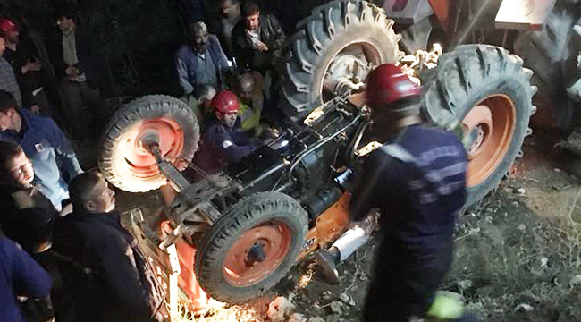 TRAKTÖR SÜRÜCÜSÜ YARALI OLARAK KURTARILDI