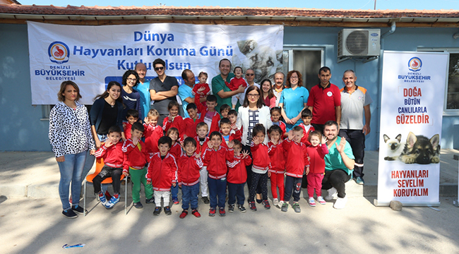 BÜYÜKŞEHİR BELEDİYESİ ÇOCUKLARA HAYVAN SEVGİSİNİ ANLATTI
