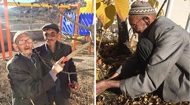 SÜLEYMAN DEDE GENÇLERE TAŞ ÇIKARTIYOR