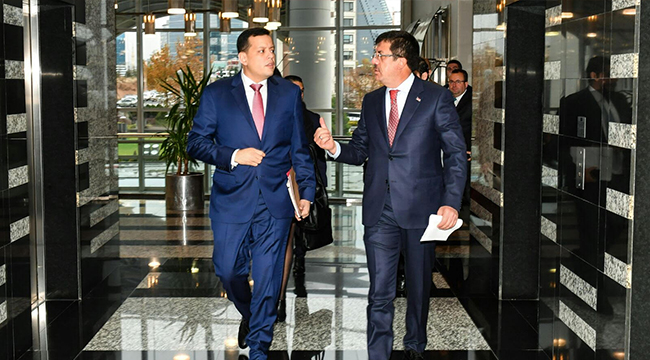 BAKAN ZEYBEKCİ, VENEZUELALI MESLEKTAŞI ZERPA İLE GÖRÜŞTÜ