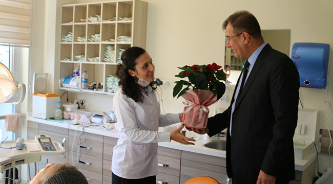 BAŞKAN GÜVEN’DEN DİŞ HEKİMLERİNE ZİYARET