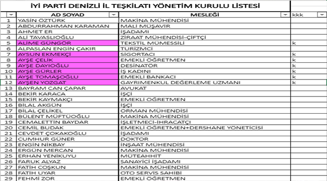DENİZLİ İYİ PARTİ KAMUOYUNUN KARŞISINA ÇIKTI