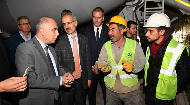 VALİ KARAHAN TÜNELLERDE İNCELEME YAPTI