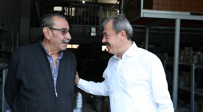 AK PARTİLİ TİN, 1. SANAYİ ESNAFINI ZİYARET ETTİ