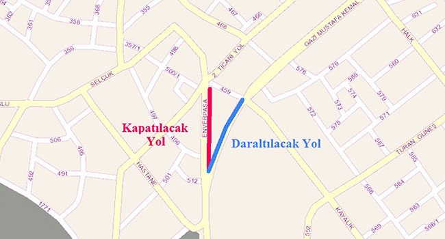 GAZİ VE ENVERPAŞA CADDESİ DARALIYOR