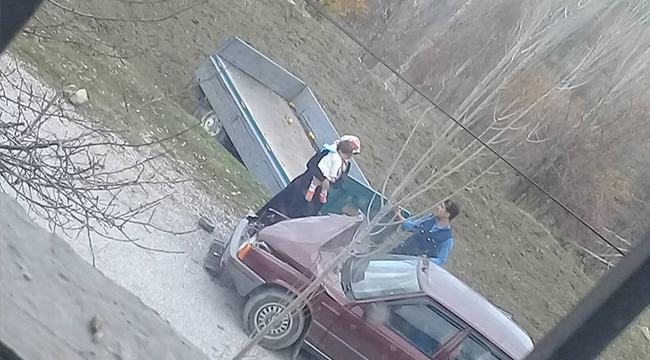 ÇAMELİ’DE KAZA UCUZ ATLATILDI