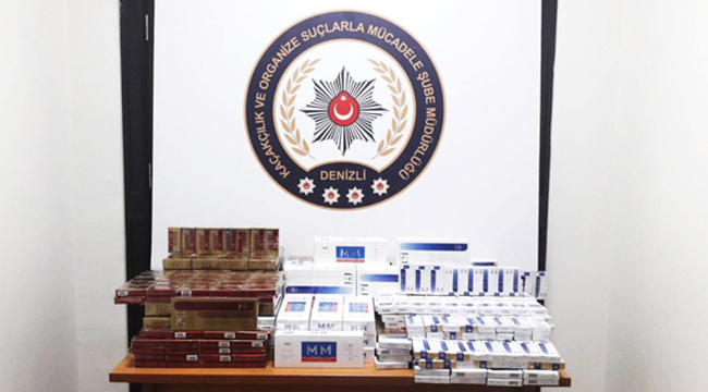 DENİZLİ EMNİYETİNDEN KAÇAK SİGARA OPERASYONU