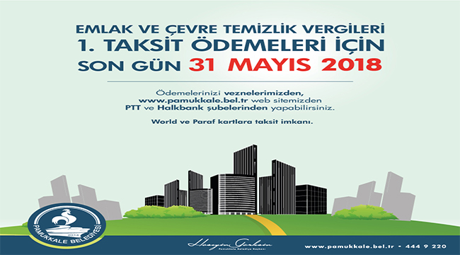 PAMUKKALE BELEDİYESİ’NDEN VERGİ UYARISI