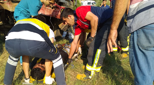 ARACIN YAN CAMINDAN DÜŞTÜ