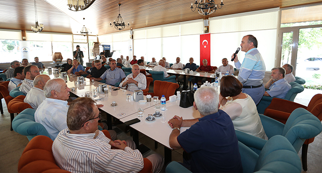 GÜRLESİN ESKİ MECLİS ÜYELERİNE PROJELERİNİ ANLATTI