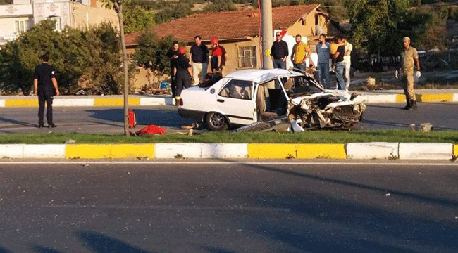 TAVAS’TA FECİ KAZA