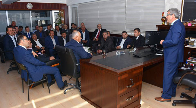 MUHTARLAR BAŞKAN ŞEVKAN'I ZİYARET ETTİ