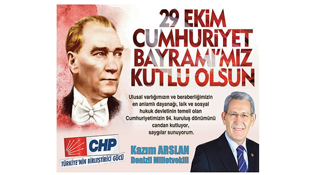 MİLLETVEKİLİ ARSLAN'IN 29 EKİM MESAJI