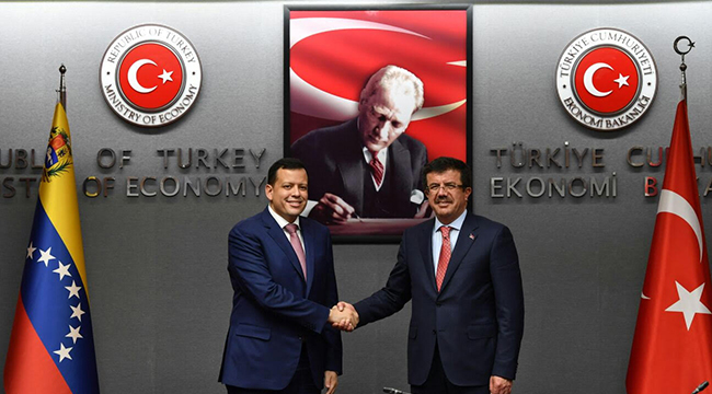 BAKAN ZEYBEKCİ, VENEZUELALI MESLEKTAŞI ZERPA İLE GÖRÜŞTÜ