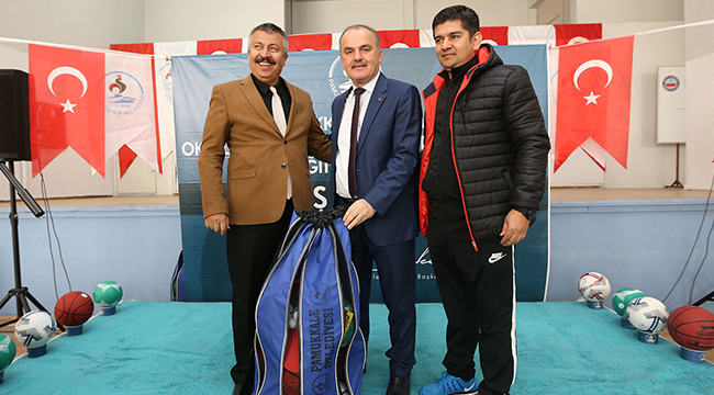 132 OKULA SPOR MALZEMESİ DESTEĞİ