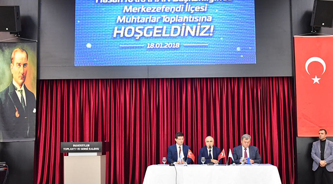 VALİ KARAHAN, MERKEZEFENDİ MUHTARLARINI DİNLEDİ