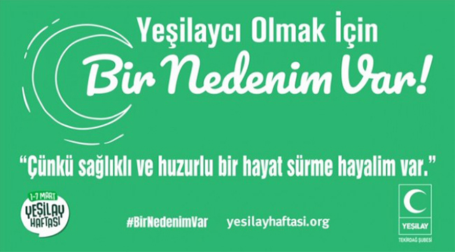 YEŞİLAY HAFTASI BAŞLADI