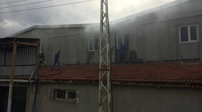 BULDAN’DA DOKUMA ATÖLYESİNDE YANGIN