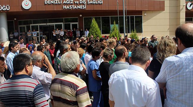 GÖREV YAPTIĞI HASTANEDE TÖREN DÜZENLENDİ