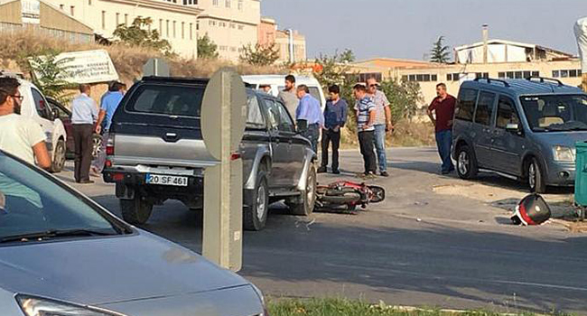 GÜMÜŞLER BULVARI'NDA TRAFİK KAZASI:1 YARALI