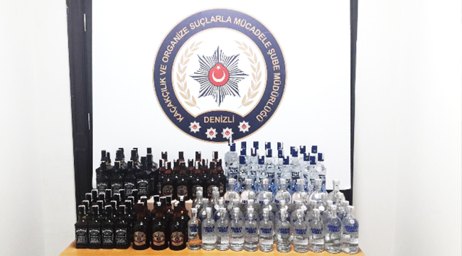 300 ŞİŞE KAÇAK ALKOL YAKALANDI