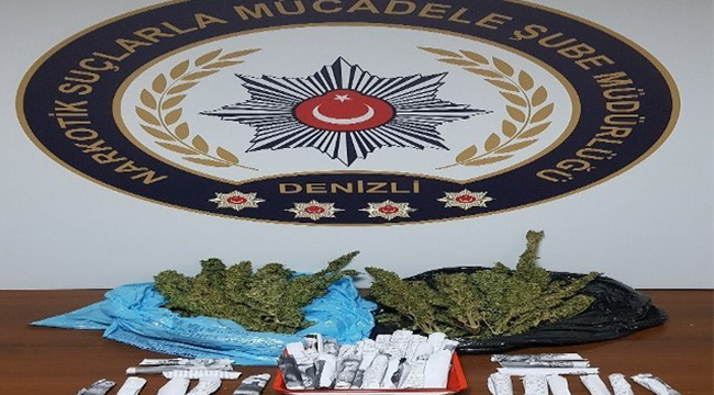 DENİZLİ POLİSİNDEN UYUŞTURUCU OPERASYONU