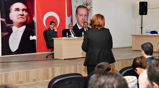 KARAHAN MAHALLE MUHTARLARI İLE BİR ARAYA GELDİ