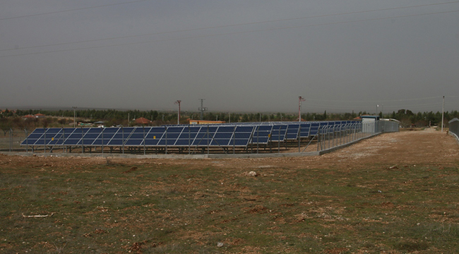 GES PANELLERİ ELEKTRİK ÜRETMEYE BAŞLADI