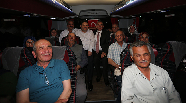 10 OTOBÜSLÜK KAFİLEYİ BAŞKAN ZOLAN UĞURLADI
