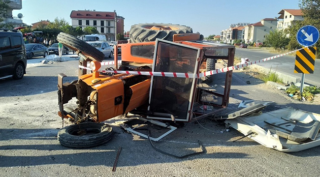 DENİZLİ-UŞAK YOLUNDA KORKUTAN KAZA