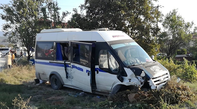 DENİZLİ-UŞAK YOLUNDA KORKUTAN KAZA