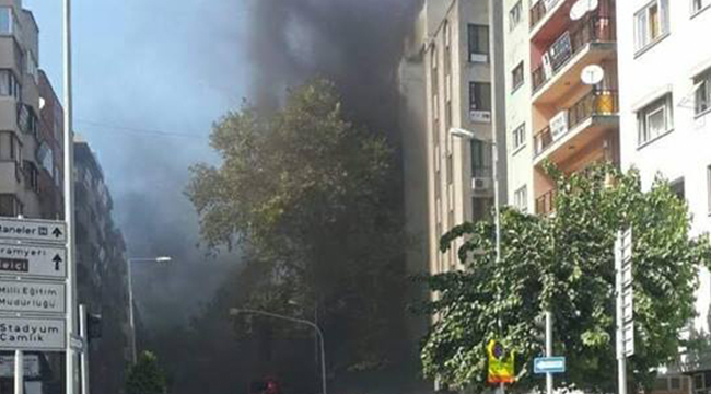 DOKTORLAR CADDESİ’NDE KORKUTAN YANGIN