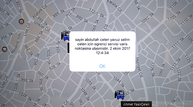 ARTIK ÖĞRENCiNiZiN SERVİSiNi ADIM ADIM TAKİP EDEBiLECEKSİNİZ!