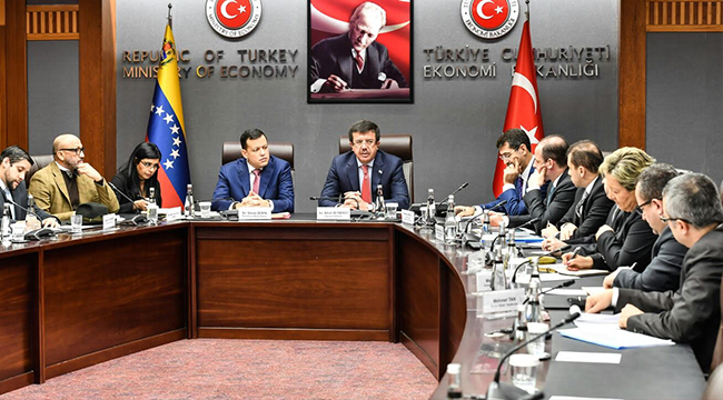 BAKAN ZEYBEKCİ, VENEZUELALI MESLEKTAŞI ZERPA İLE GÖRÜŞTÜ