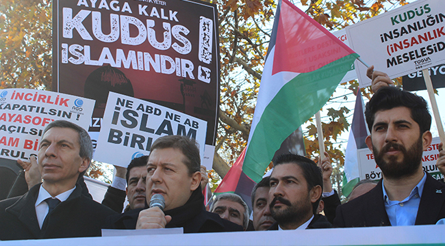 TRUMP’IN ‘KUDÜS KARARI’ PROTESTO EDİLDİ