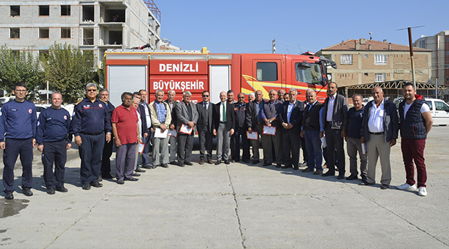 DENiZLi iTFAiYESİ’NDEN MUHTARLARA YANGIN EĞİTİMİ
