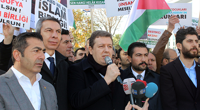 TRUMP’IN ‘KUDÜS KARARI’ PROTESTO EDİLDİ