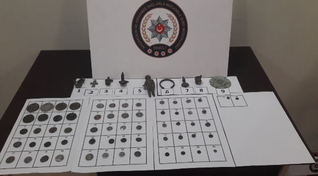 ÇOK SAYIDA TARİHİ ESERE EL KONULDU