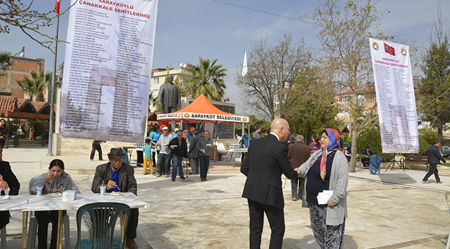 SARAYKÖY’DE ŞEHİTLER İÇİN PİLAV VE LOKMA HAYRI