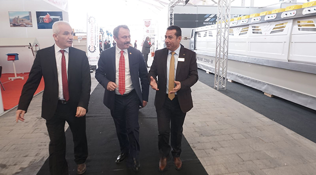 TİN,DOĞALTAŞ VE TEKNOLOJİLERİ FUARI’NI ZİYARET ETTİ