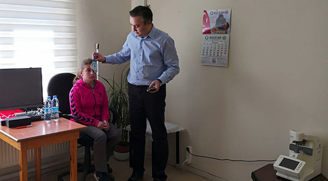 BAKLANLI ÖĞRENCİLER GÖZ TARAMASINDAN GEÇTİ
