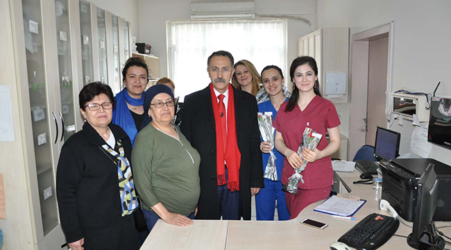 GÜLBAY HASTANEDE YATAN KADINLARI UNUTMADI